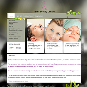 weso web design sister beauty centre